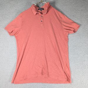Robert Barakett Polo Mens Size Large Pink Salmon Short Sleeve Polo Shirt